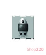 Инфракрасный выключатель (датчик движения) 5А, 230В, 2 модуля, цвет серебряный металлик EM32ES