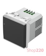 Дополнительный кнопочный блок управления светорегулятором универсальным EM25, 2 модуля, цвет черный матовый EM26SB