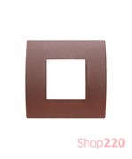 Декоративная рамка металлическая цвет состаренный металл серия PURE 2 модуля OP20ME