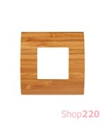 Декоративная рамка деревянная бамбук серия PURE 2 модуля OP20WB