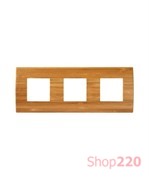 Декоративная рамка деревянная бамбук серия PURE немецкий стандарт 3х2 модуля OP26WB