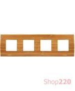Декоративная рамка деревянная бамбук серия PURE немецкий стандарт 4х2 модуля OP28WB