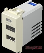 Розетка с A&C USB EM68IW MODUL