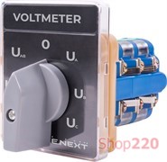 Переключатель щитовой вольтметра 600В на 7 положений, e.switch.v Enext