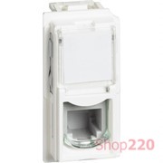 Механизм розетки телефонной RJ11 1 модуль. белый. Bticino Living Now. KW4258RJ11