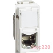 Механизм розетки компьютерной RJ45 cat6 STP 1 модуль. белый. Bticino Living Now. KW4279C6S