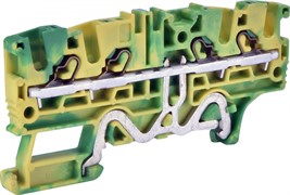 Клемма пружинная заземляющая ESH-EFCE.2/2+2 (2,5 мм кв, желто-зеленый, 2вх.+2вых., push-in)