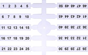 Маркировочная табличка (200шт.) EO3 (1-50)