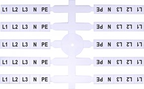 Маркировочная табличка (200шт.) EO3 (L1, L2, L3, N, PE)