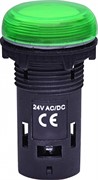 Лампа сигнальная зеленая матовая LED, 24V AC/DC, ECLI-22-024C-G