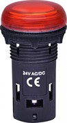 Лампа сигнальная красная матовая LED, 24V AC/DC, ECLI-22-024C-R