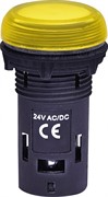 Лампа сигнальная желтая матовая LED, 24V AC/DC, ECLI-22-024C-Y