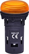 Лампа сигнальная оранжевая матовая LED, 240V AC, ECLI-22-240A-A