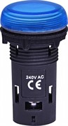 Лампа сигнальная синяя матовая LED, 240V AC, ECLI-22-240A-B