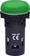 Лампа сигнальная зеленая матовая LED, 240V AC, ECLI-22-240A-G