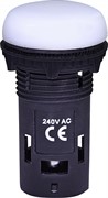 Лампа сигнальная белая матовая LED, 240V AC, ECLI-22-240A-W