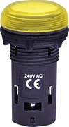 Лампа сигнальная желтая матовая LED, 240V AC, ECLI-22-240A-Y