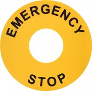 Кольцо EALP с надписью "Emergency/Stop" (d=22/60мм)