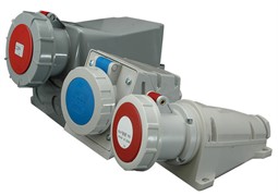 Настенная розетка 63A, 400V, 3P+PE, IP67 EZH-6343