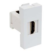 Розетка HDMI; 45х22,5х36 мм; PC-ABS, белый; Серия Quadro;