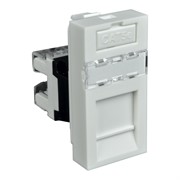 Компьютерная розетка RJ-45; 45х22,5х36 мм; PC-ABS, белый; Серия Quadro;