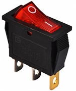 Переключатель 1-клавишный красный с подсветкой KCD3-101N R/B 220V