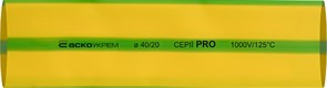 Термоусадочная трубка d=40/20 мм (1м) желто-зеленая серия PRO