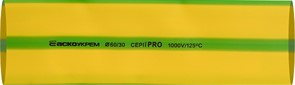 Термоусадочная трубка d=60/30 мм (1м) желто-зеленая серия PRO