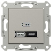 USB розетка тип А+С, бронза, EPH2700369 Schneider Electric Asfora