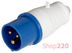 Силовая вилка 16А, 220В 3 полюса, переносная, e.plug.pro.3.16