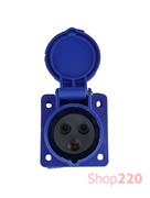 Розетка скрытая 16А 220В, 2Р+PЕ, IP44, 413