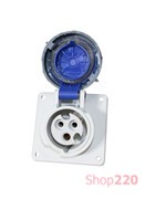 Розетка скрытая 16А 220В, 2Р+PЕ, IP67, 4132 PRO