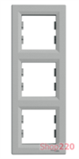Рамка 3 поста, вертикальная, алюминий, EPH5810361 Asfora Schneider