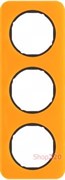 Рамка 3 поста, оранжевый прозрачный/черный, акрил, R.1 Berker