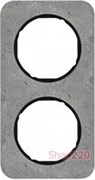 Рамка 2 поста, серый/черный, бетон, R.1 Berker