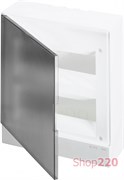 Шкаф электрический на 16 модулей, навесной, прозрачная черная дверца, ABB BEW402216