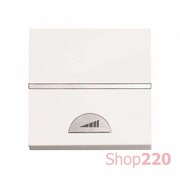 Диммер кнопочный 500Вт для ламп накаливания, белый, Zenit ABB N2260.1 BL