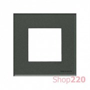 Рамка 1 пост, стекло графит, Zenit ABB N2271 CF