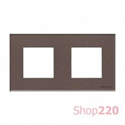 Рамка 2 поста, стекло кофейное, Zenit ABB N2272 CC