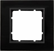 Рамка 1 пост, черное стекло, B.7 Berker 10116616