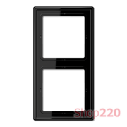 Рамка 2 поста, черный, Jung LS990 (пластик) LS982SW