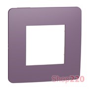 Рамка 1-постовая, лиловый / бежевый, Unica New Schneider NU280215