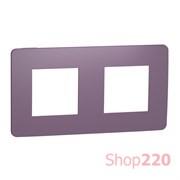Рамка 2-постовая, лиловый / беж, Unica New Schneider NU280415