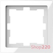 Рамка 1 пост, белый кристалл (стекло), Merten MTN4010-6520
