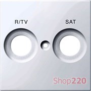 Накладка телевизионной двойной розетки TV/R+SAT, активный белый, Merten MTN299825