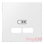 Накладка USB розетки, полярно-белый, Merten MTN4367-0319