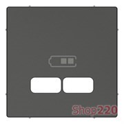 Накладка USB розетки, антрацит, Merten MTN4367-0414