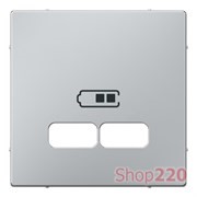 Накладка USB розетки, алюминий, Merten MTN4367-0460