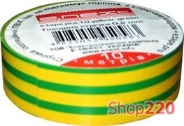 Изолента самозатухающая, 20м, желто-зеленая, e.tape.pro.20.yellow-green Enext p0450014