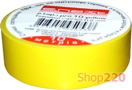 Изолента самозатухающая, 20м, желтая, e.tape.pro.20.yellow Enext p0450009